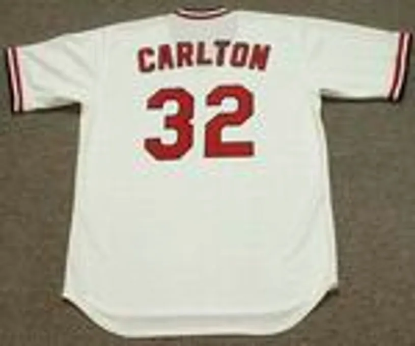 STEVE CARLTON St. Louis Cardinals 1971 Majestic Cooperstown Home Baseball Jersey 