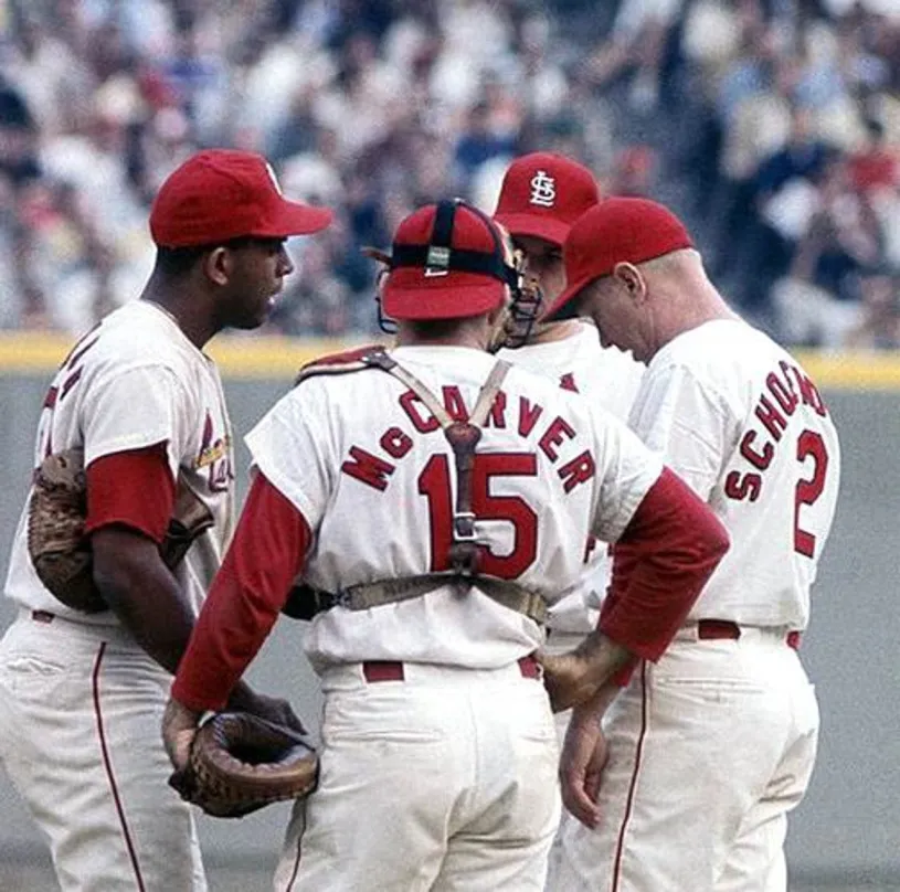 TIM McCARVER St. Louis Cardinals 1967 Majestic Cooperstown Throwback Home Baseball Jersey 