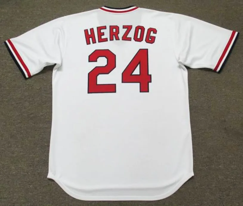 WHITEY HERZOG St. Louis Cardinals 1982 Majestic Cooperstown Home Baseball Jersey 