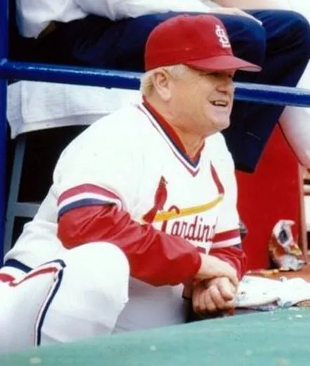 WHITEY HERZOG St. Louis Cardinals 1982 Majestic Cooperstown Home Baseball Jersey 