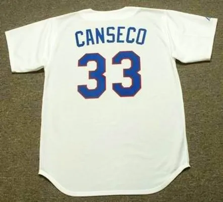 JOSE CANSECO Texas Rangers 1993 Majestic Cooperstown Throwback Baseball Jersey 