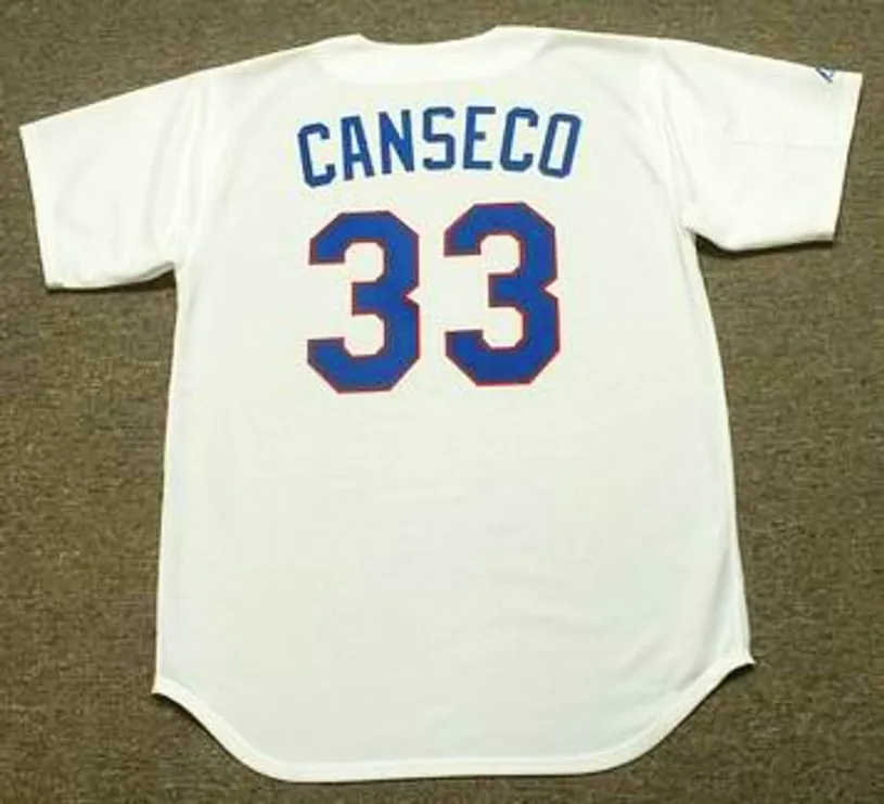 JOSE CANSECO Texas Rangers 1993 Majestic Cooperstown Throwback Baseball Jersey 