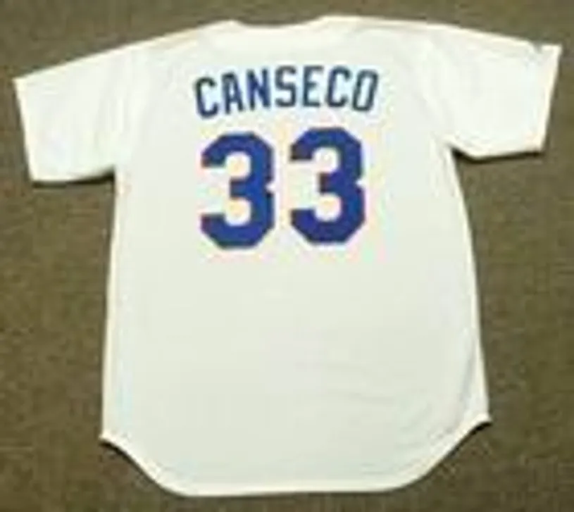 JOSE CANSECO Texas Rangers 1993 Majestic Cooperstown Throwback Baseball Jersey 