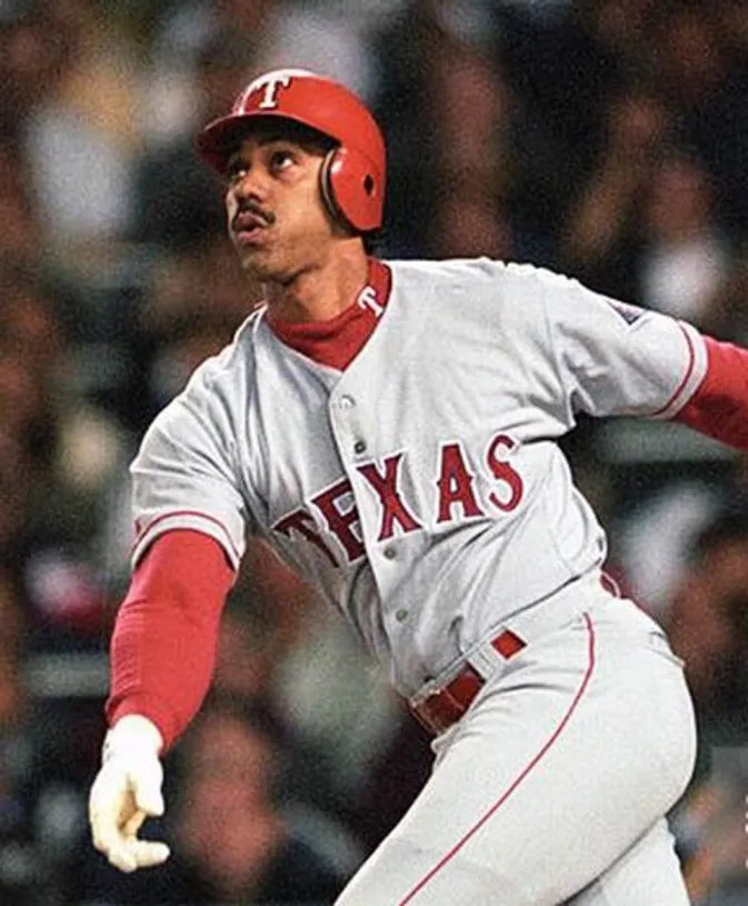 JUAN GONZALEZ Texas Rangers 1996 Majestic Throwback Away Baseball Jersey 