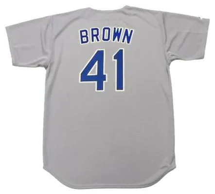 KEVIN BROWN Texas Rangers 1992 Majestic Cooperstown Throwback Away Jersey 