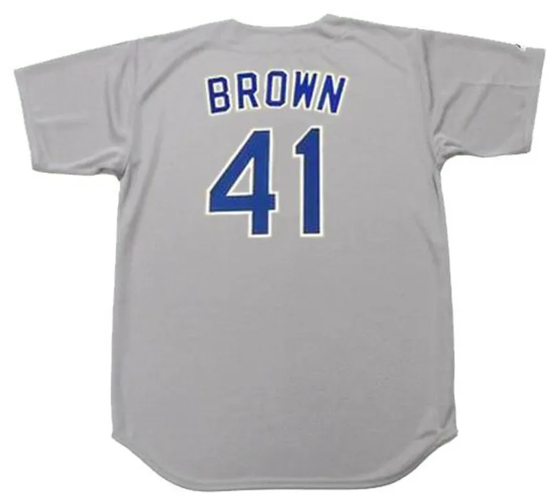 KEVIN BROWN Texas Rangers 1992 Majestic Cooperstown Throwback Away Jersey 