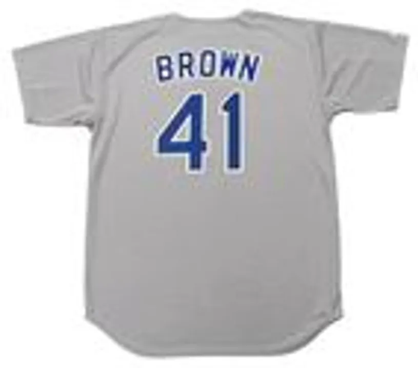 KEVIN BROWN Texas Rangers 1992 Majestic Cooperstown Throwback Away Jersey 