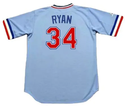 NOLAN RYAN Texas Rangers 1980’s Majestic Throwback Baseball Jersey 