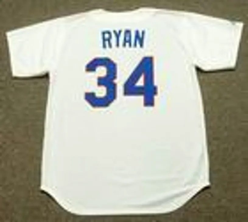 NOLAN RYAN Texas Rangers 1991 Home Majestic Baseball Throwback Jersey 