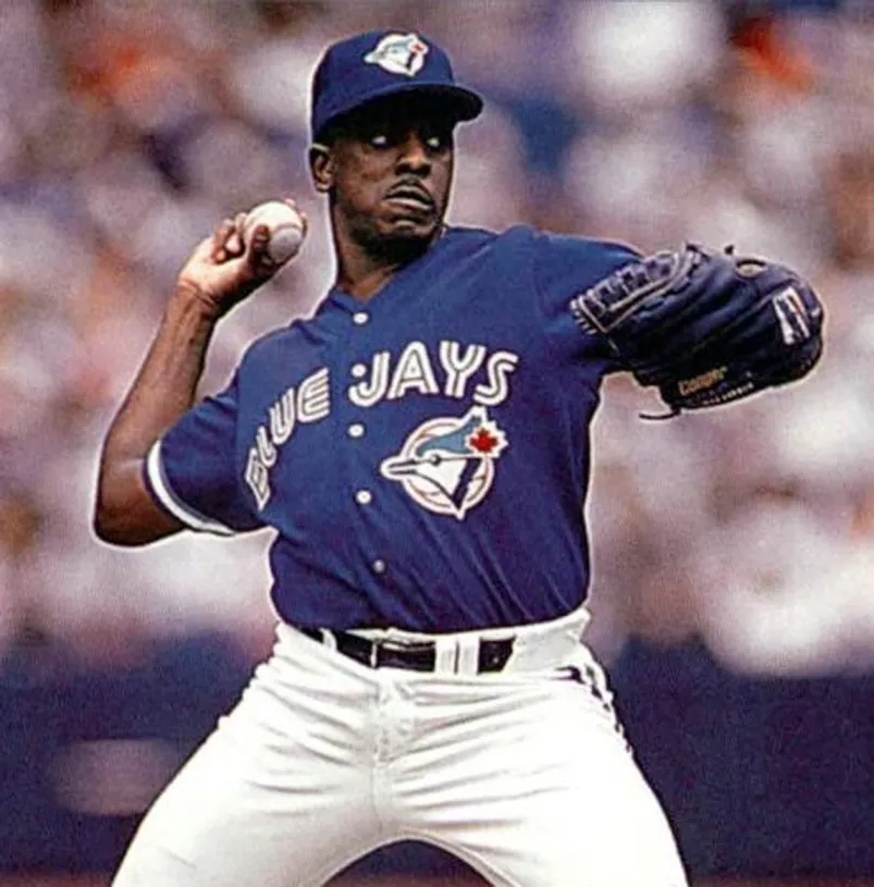 JUAN GUZMAN Toronto Blue Jays 1994 Majestic Throwback Baseball Jersey 