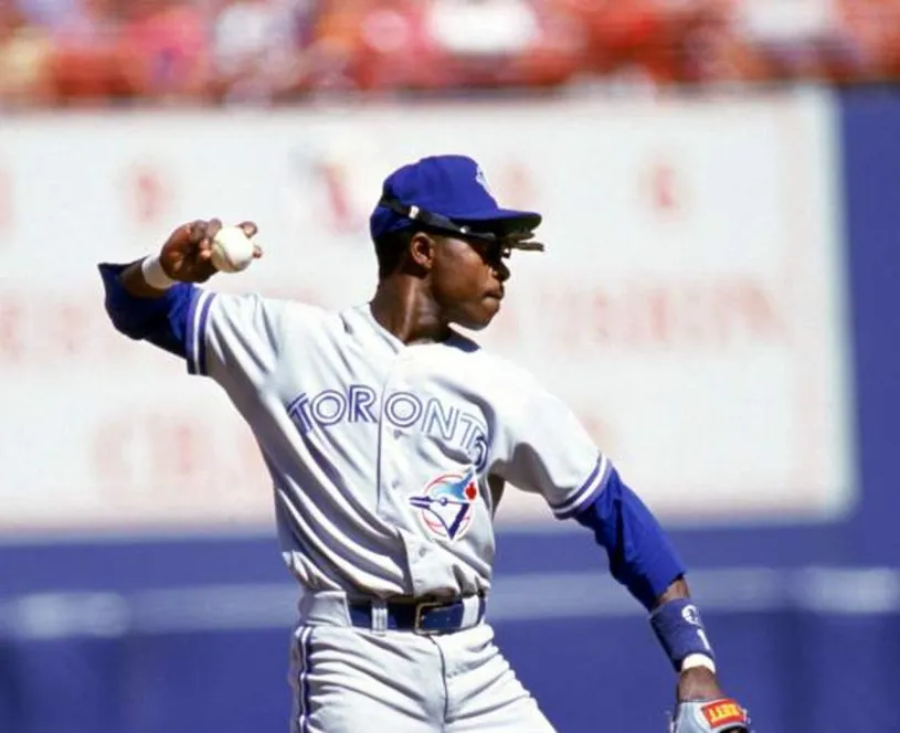 TONY FERNANDEZ Toronto Blue Jays 1993 Majestic Throwback Away Baseball Jersey 