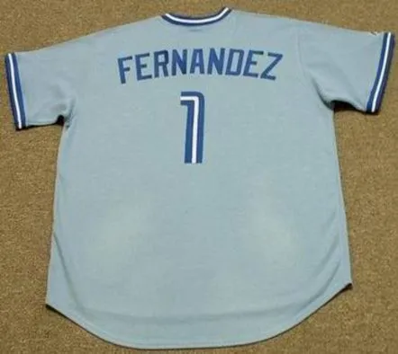 TONY FERNANDEZ Toronto Blue Jays Majestic Cooperstown Throwback Away Baseball Jersey 