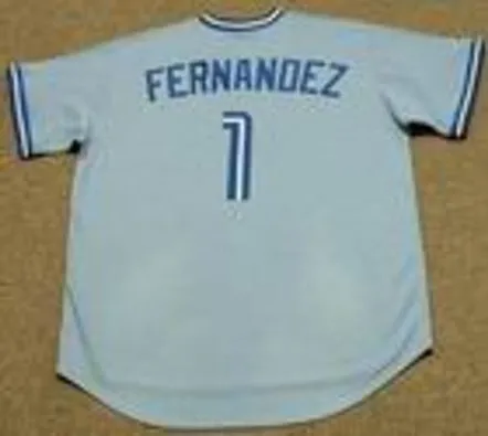 TONY FERNANDEZ Toronto Blue Jays Majestic Cooperstown Throwback Away Baseball Jersey 
