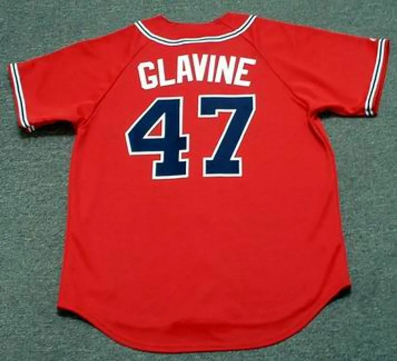 TOM GLAVINE Atlanta Braves 2008 Majestic Throwback Alternate Baseball Jersey 