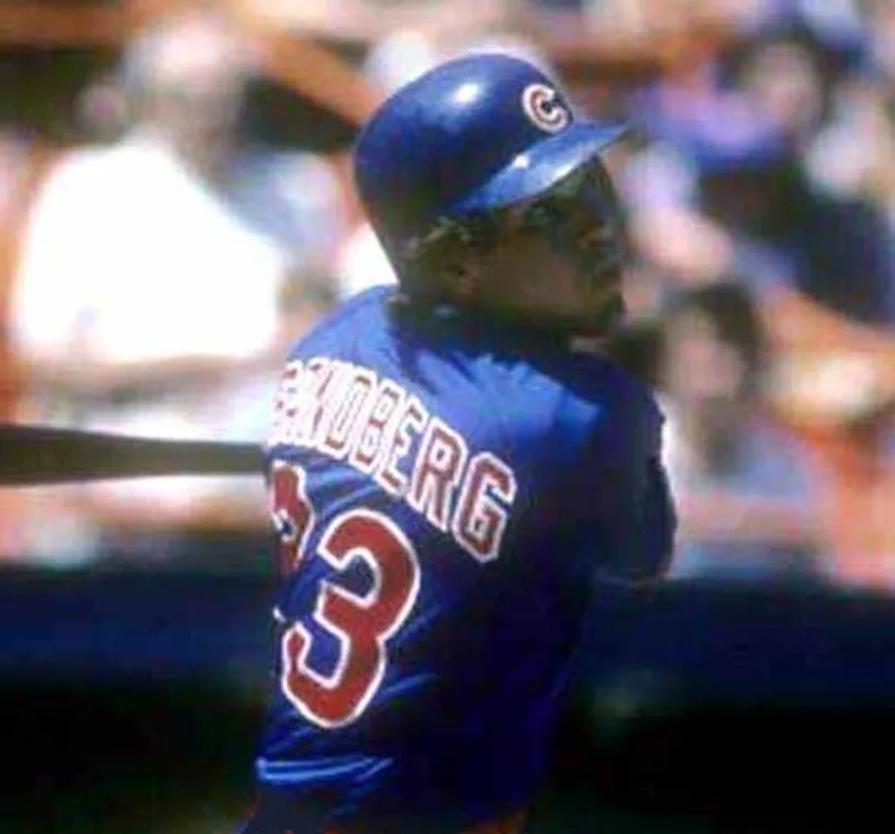 RYNE SANDBERG Chicago Cubs 1997 Majestic Throwback Alternate Baseball Jersey 