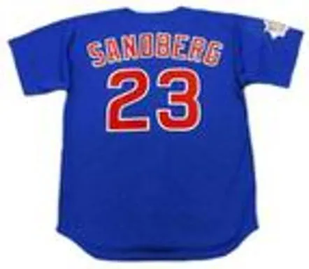 RYNE SANDBERG Chicago Cubs 1997 Majestic Throwback Alternate Baseball Jersey 