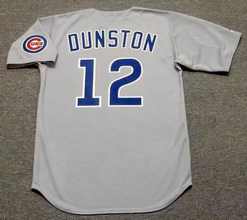 SHAWON DUNSTON Chicago Cubs 1990 Away Majestic Baseball Throwback Jersey 