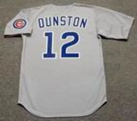 SHAWON DUNSTON Chicago Cubs 1990 Away Majestic Baseball Throwback Jersey 