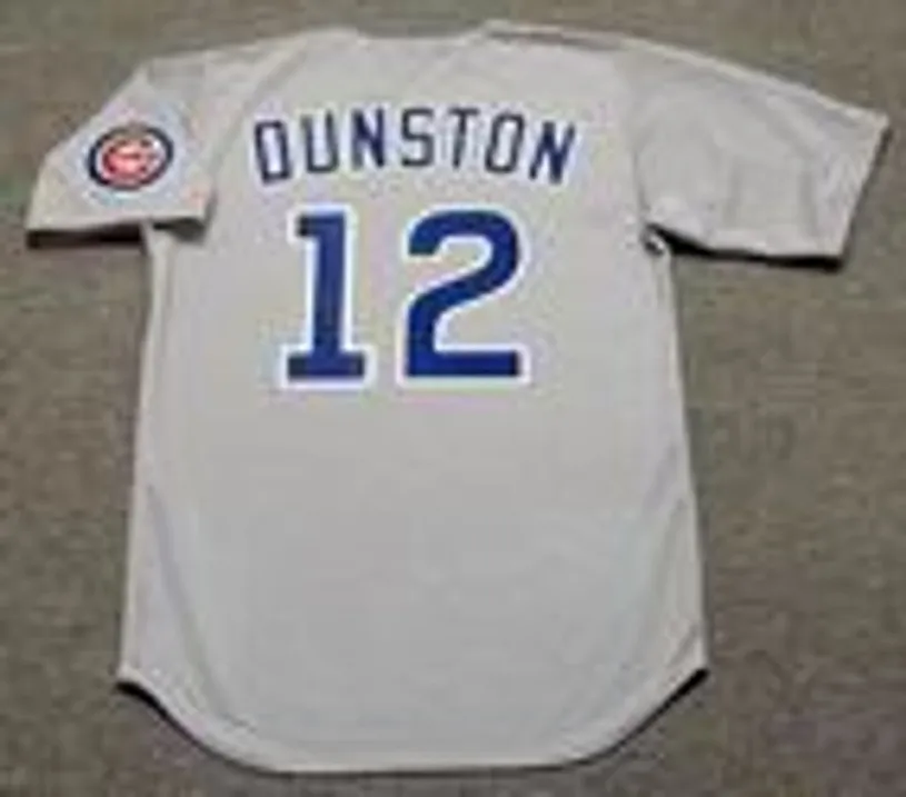SHAWON DUNSTON Chicago Cubs 1990 Away Majestic Baseball Throwback Jersey 