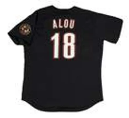 MOISES ALOU Houston Astros 2001 Alternate Majestic Baseball Throwback Jersey 