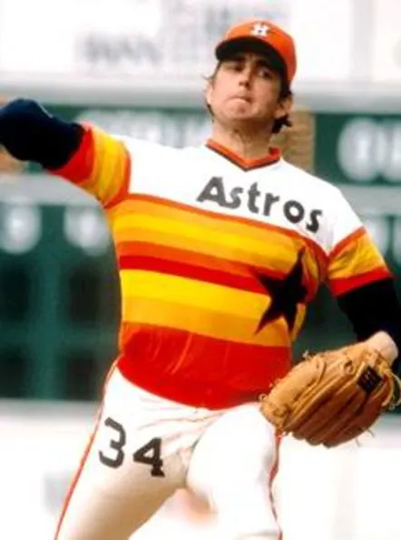 NOLAN RYAN Houston Astros 1980 Home Majestic Baseball Throwback Jersey 