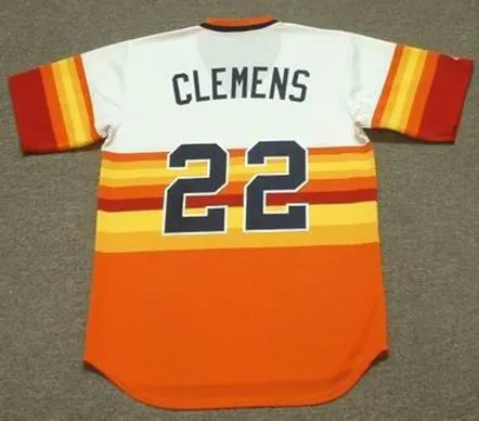 ROGER CLEMENS Houston Astros Majestic Cooperstown Throwback Baseball Jersey 