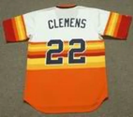 ROGER CLEMENS Houston Astros Majestic Cooperstown Throwback Baseball Jersey 