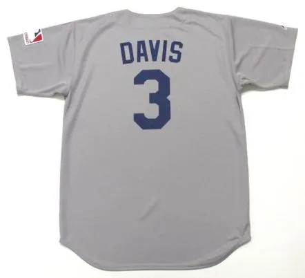 WILLIE DAVIS Los Angeles Dodgers 1969 Away Majestic Throwback  Baseball Jersey 