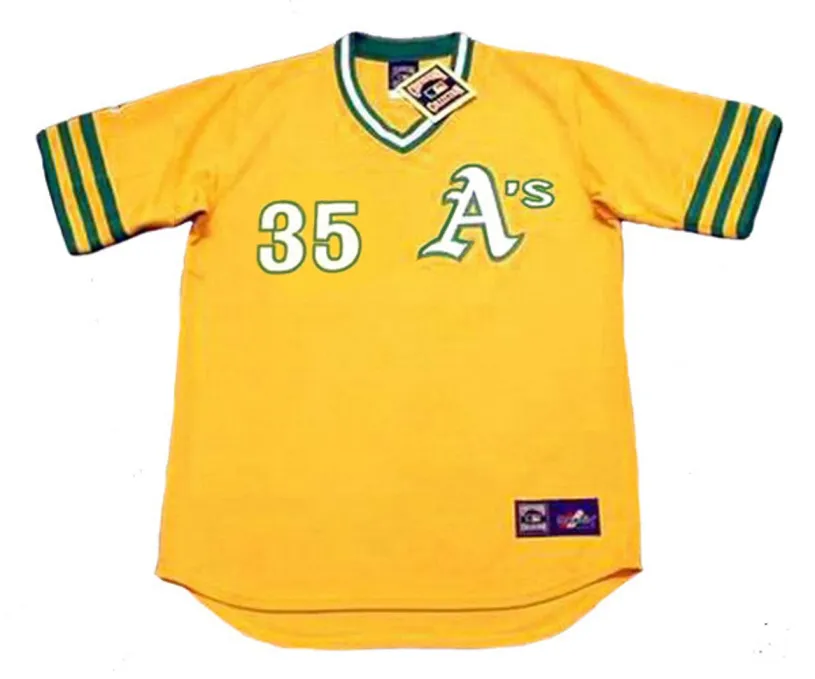 VIDA BLUE Oakland Athletics 1972 Majestic Cooperstown Throwback Baseball Jersey 