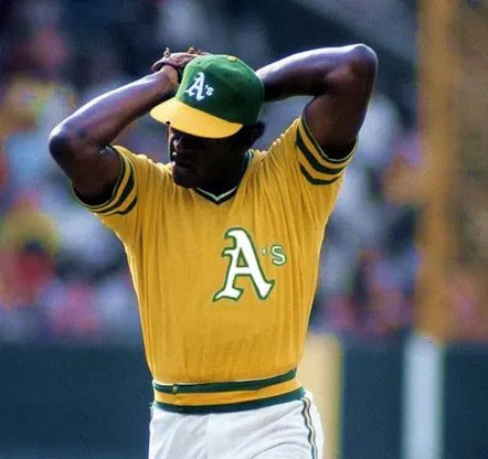 VIDA BLUE Oakland Athletics 1973 Majestic Throwback Baseball Jersey 