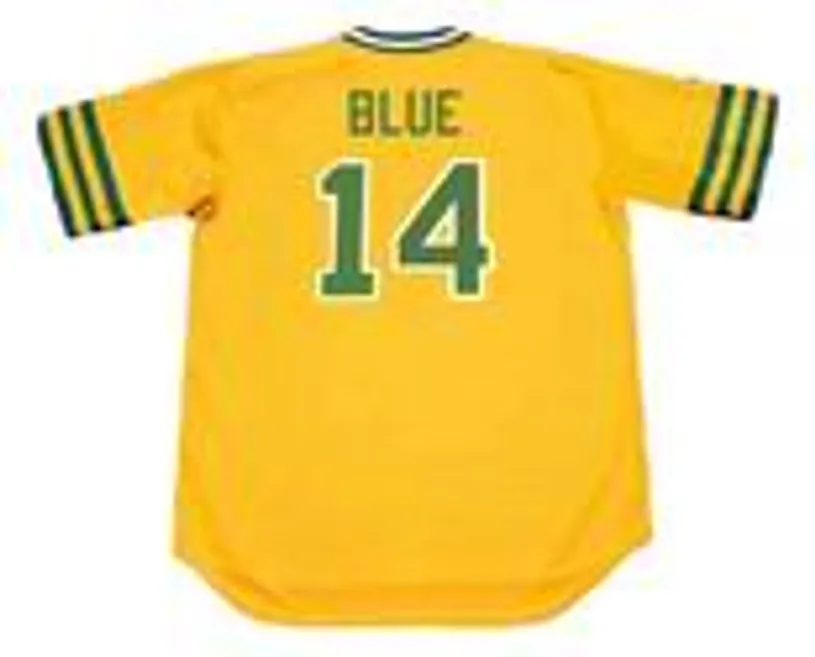 VIDA BLUE Oakland Athletics 1974 Majestic Cooperstown Throwback Baseball Jersey 