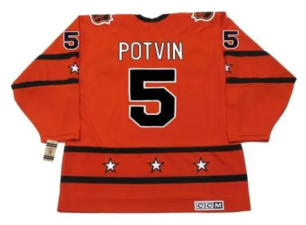 DENIS POTVIN 1978 CCM Vintage Throwback NHL “All Star” Hockey Jersey 