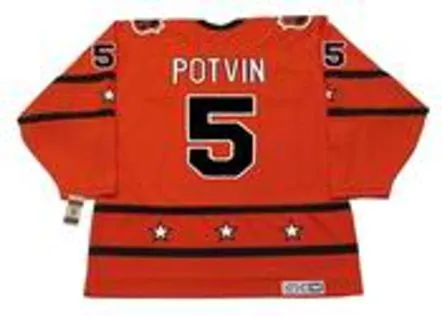 DENIS POTVIN 1978 CCM Vintage Throwback NHL “All Star” Hockey Jersey 