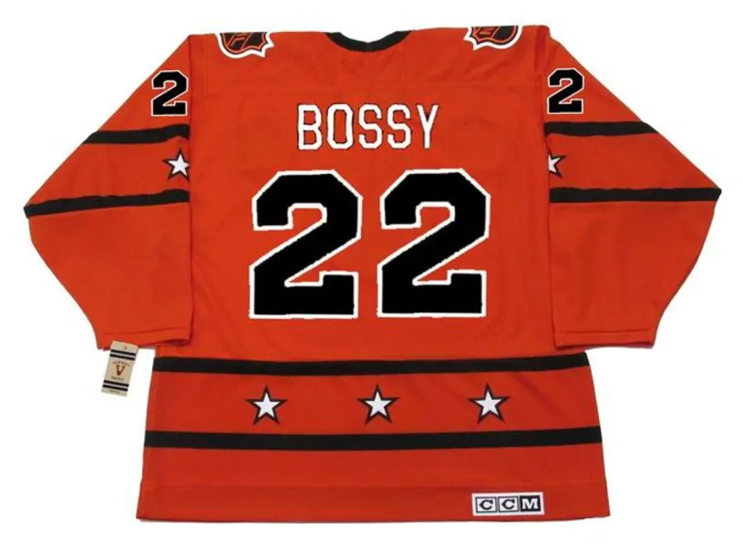 MIKE BOSSY 1978 CCM Vintage Throwback NHL “All Star” Hockey Jersey 