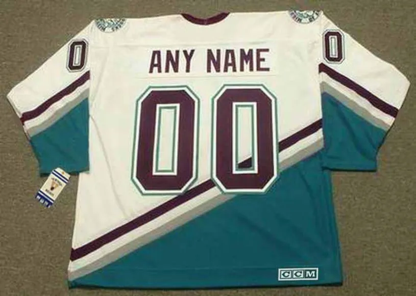 ANAHEIM MIGHTY DUCKS 1990’s CCM Throwback Home Jersey Customized “Any Name & Number(s)” 