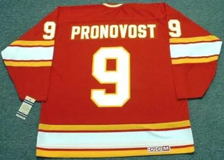 JEAN PRONOVOST Atlanta Flames 1979 CCM Vintage Throwback NHL Hockey Jersey 