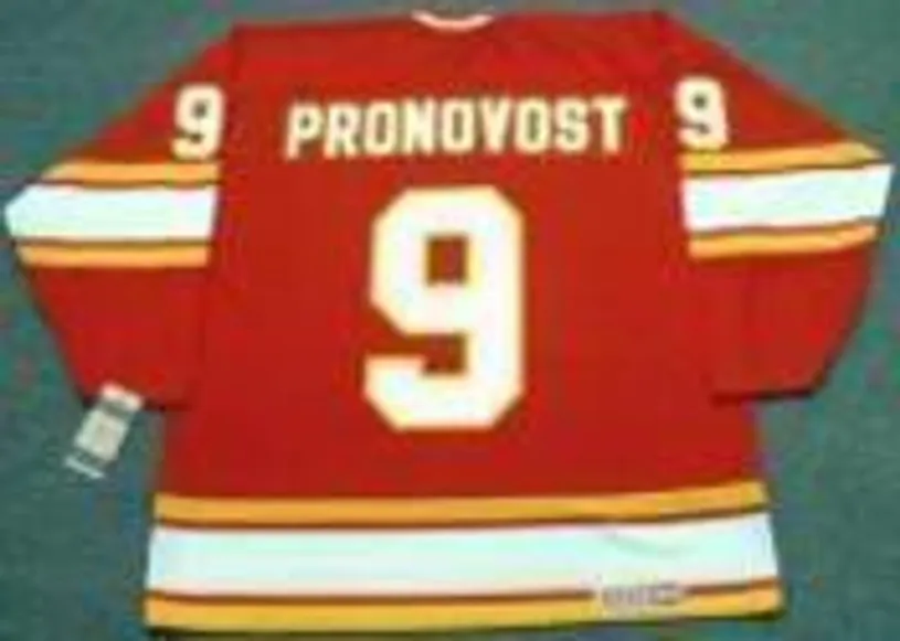 JEAN PRONOVOST Atlanta Flames 1979 CCM Vintage Throwback NHL Hockey Jersey 
