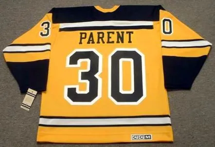 BERNIE PARENT Boston Bruins 1966 Home CCM Throwback NHL Hockey Jersey 