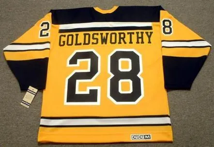 BILL GOLDSWORTHY Boston Bruins 1966 Home CCM Throwback NHL Hockey Jersey 