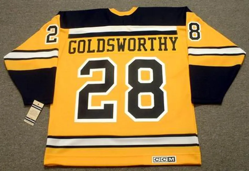 BILL GOLDSWORTHY Boston Bruins 1966 Home CCM Throwback NHL Hockey Jersey 