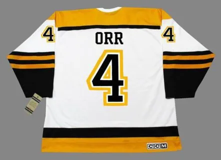 BOBBY ORR Boston Bruins 1966 Away CCM Throwback NHL Hockey Jersey 