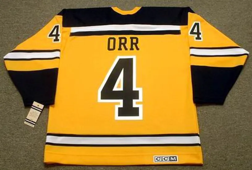 BOBBY ORR Boston Bruins 1966 Home CCM NHL Vintage Throwback Jersey 