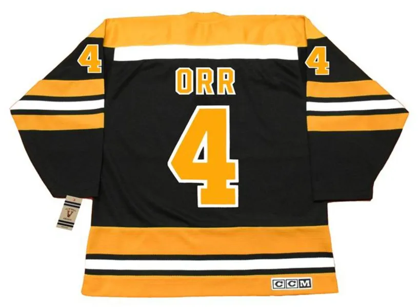 BOBBY ORR Boston Bruins 1974 Away CCM Throwback NHL Hockey Jersey 