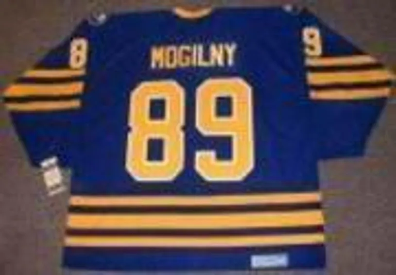 ALEXANDER MOGILNY Buffalo Sabres 1992 Away CCM Vintage NHL Throwback Jersey 