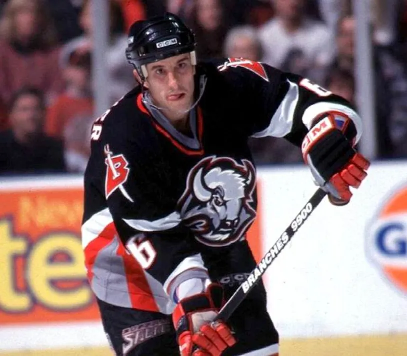 BOB BOUGHNER Buffalo Sabres 1996 CCM Vintage NHL Throwback Jersey 