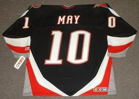 BRAD MAY Buffalo Sabres 1997 Away CCM Vintage NHL Throwback Jersey 