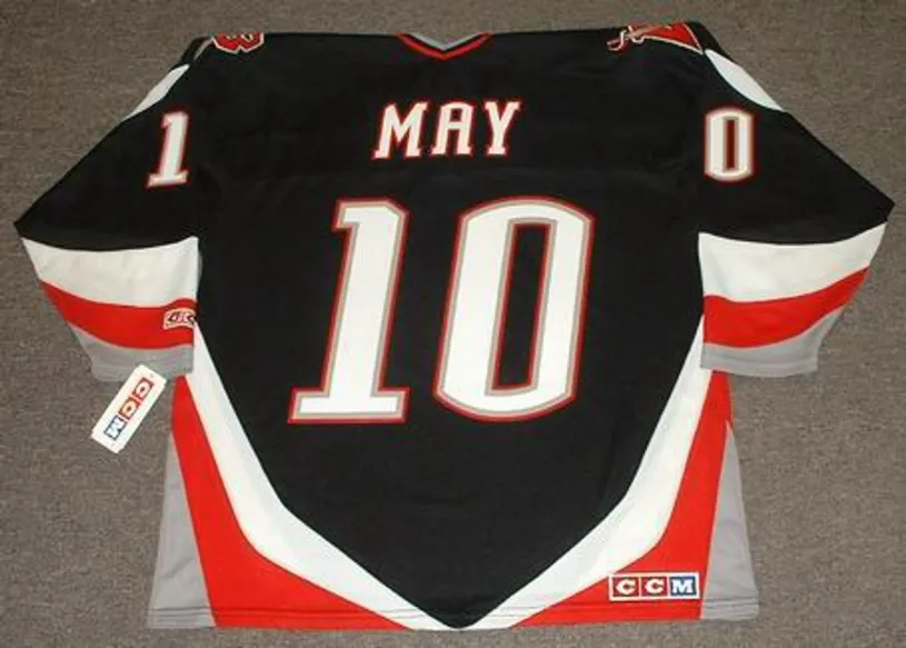 BRAD MAY Buffalo Sabres 1997 Away CCM Vintage NHL Throwback Jersey 