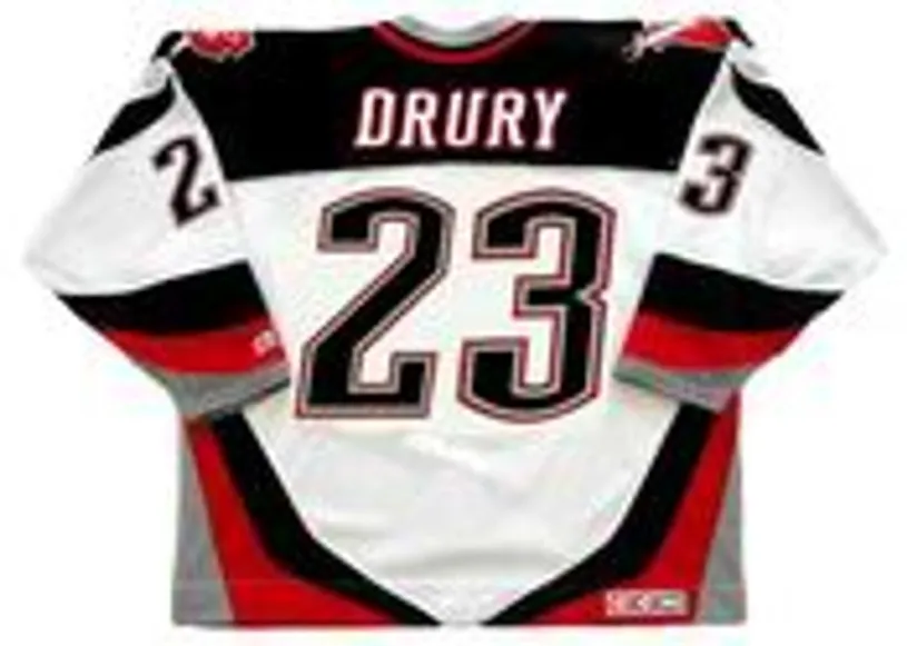 CHRIS DRURY Buffalo Sabres 2005 Away CCM Vintage NHL Throwback Jersey 