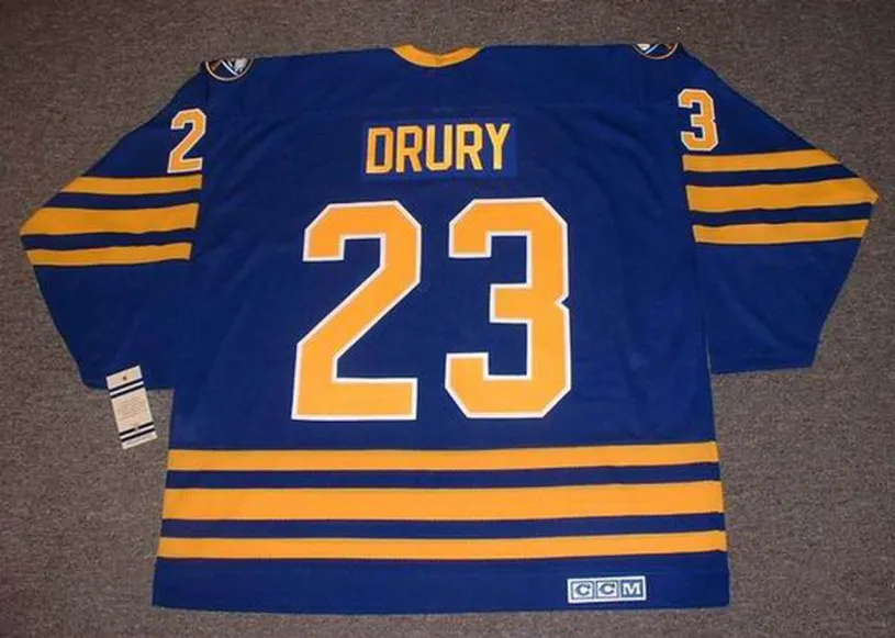 CHRIS DRURY Buffalo Sabres 2006 Home CCM Vintage Throwback NHL Hockey Jersey 