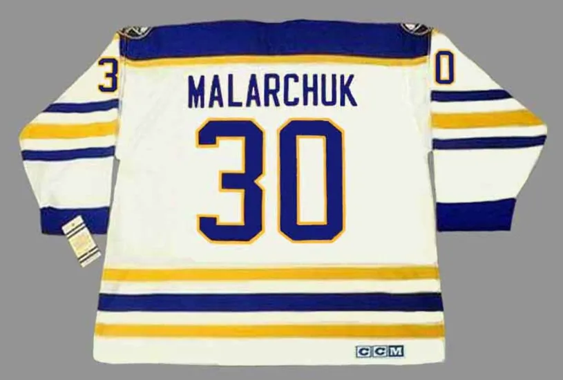 CLINT MALARCHUK Buffalo Sabres 1990 Home CCM Throwback NHL Hockey Jersey 